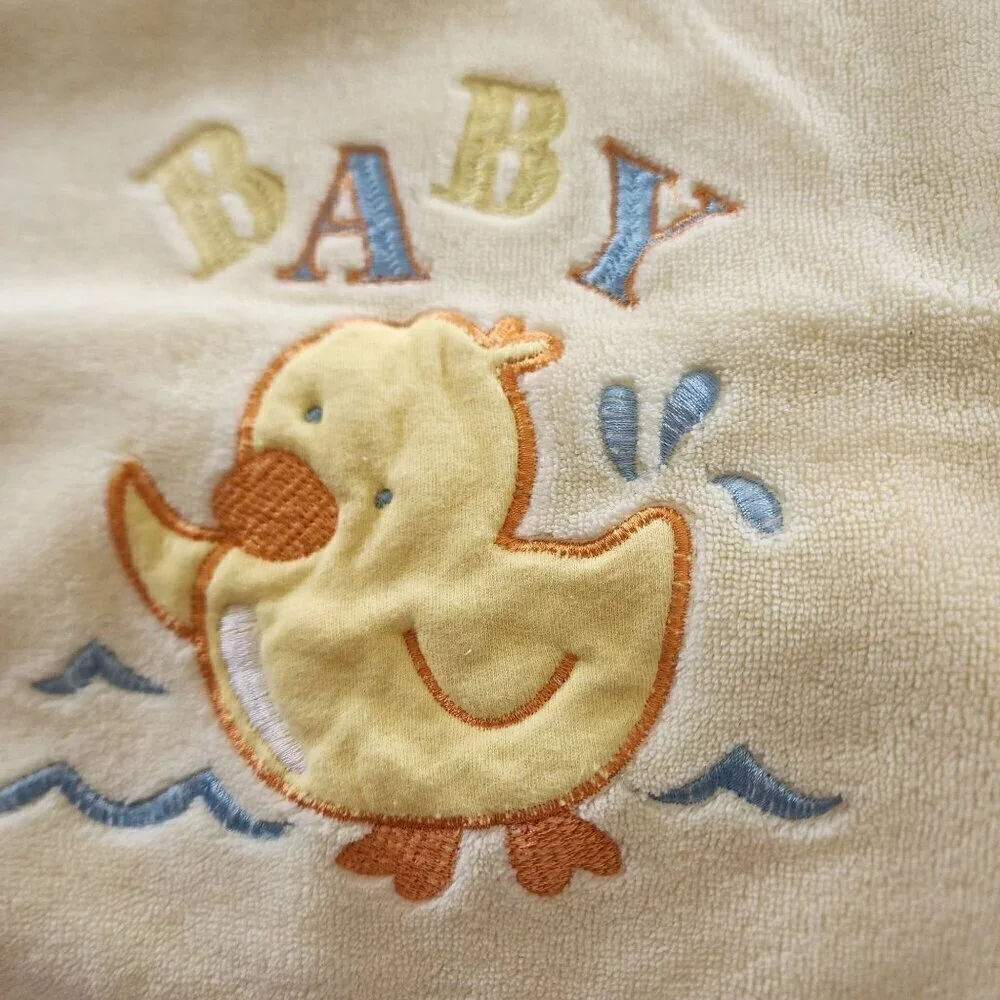 Carter's Match the Wear yellow duck duckling baby blanket / towel